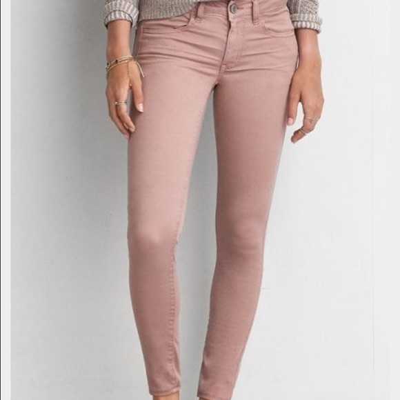 American Eagle Outfitters Denim - American Eagle Outfitters Sz 12 X-Long Blush Pink Hi Rise Jegging Super Stretch
